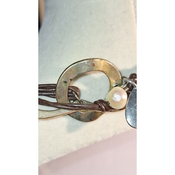 Artistic Women's Necklace Genuine Pearls Beachy Nautical Boho Grandma Chic - Picture 6 of 9